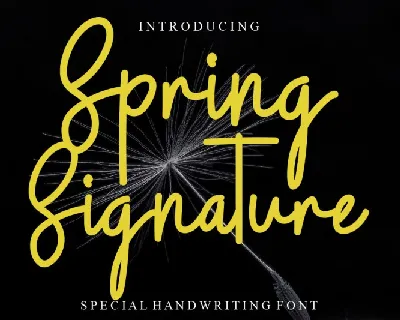 Spring Signature font