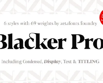 Blacker Pro Family font