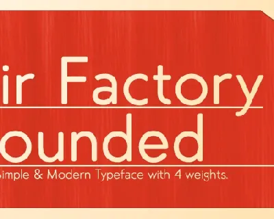 Air Factory Rounded font