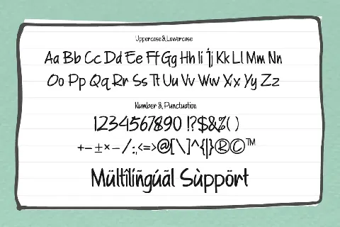 A Note font