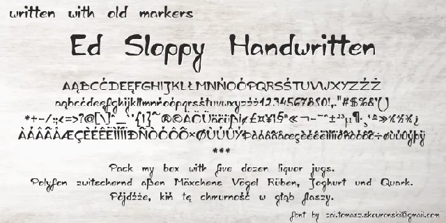 Ed Sloppy Handwritten font