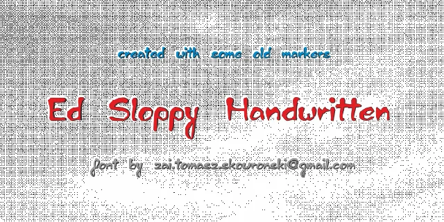 Ed Sloppy Handwritten font