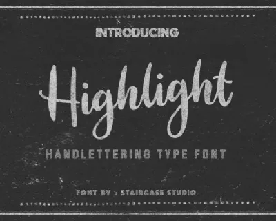 Highlight Script font