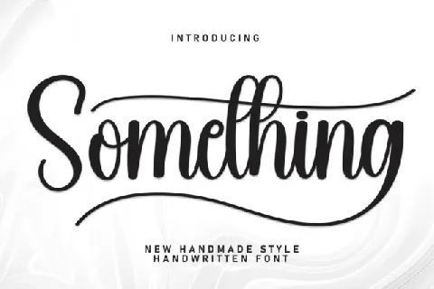 Something Script Typeface font