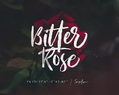 Bitter Rose Brush font