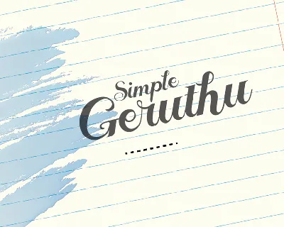 Simple Geruthu font