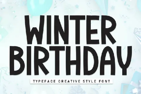 Winter Birthday Display font