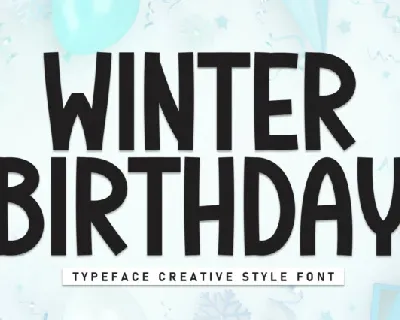 Winter Birthday Display font