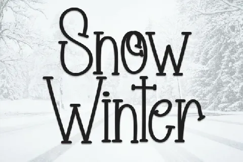 Snow Winter Display font