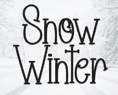 Snow Winter Display font