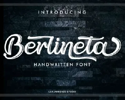 Berlineta Script Free font