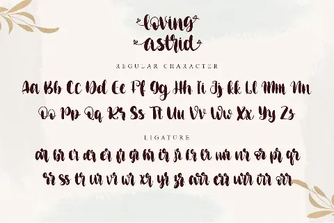 loving astrid-personal use font