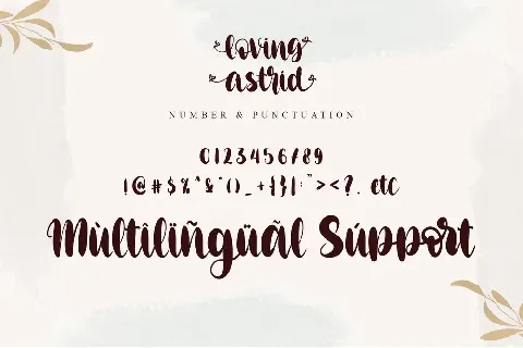 loving astrid-personal use font