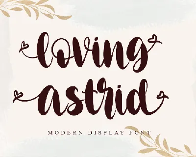 loving astrid-personal use font