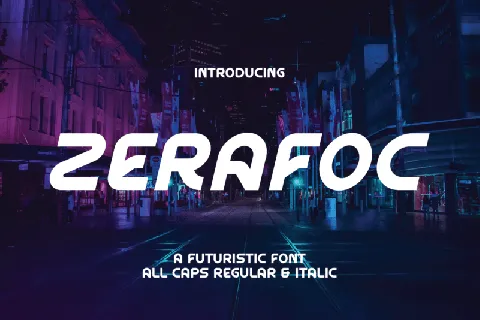 Zerafoc font