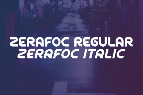 Zerafoc font