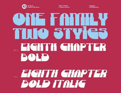 Eighth Chapter font