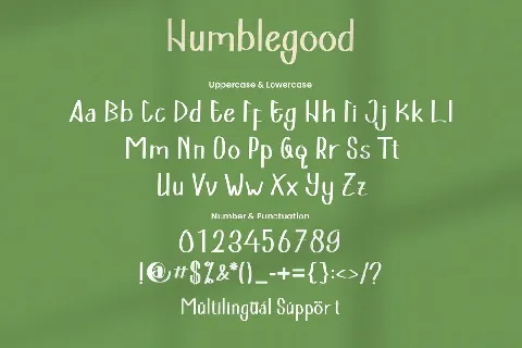 Humblegood font