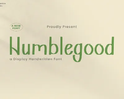 Humblegood font