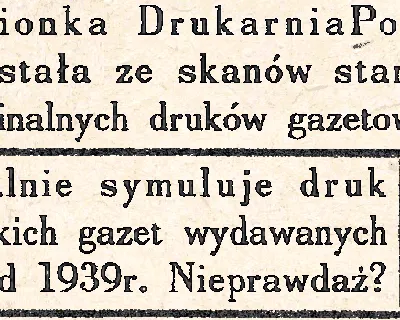 Drukarnia Polska font