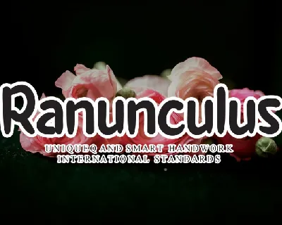 Ranunculus Flower Handwritten font