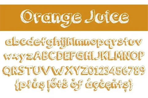 Orange juice font