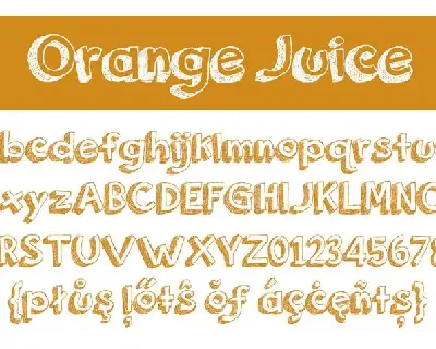 Orange juice font