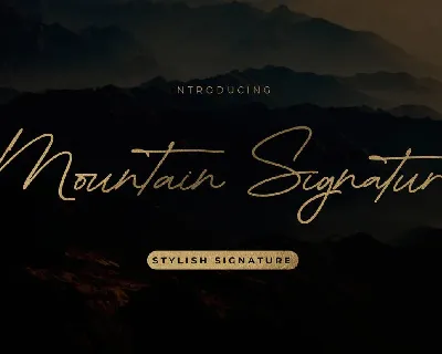 Mountain Signature font