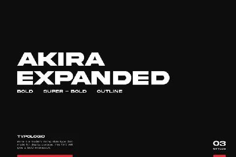 Akira Expanded Sans font