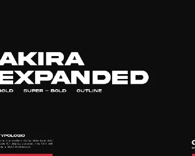 Akira Expanded Sans font