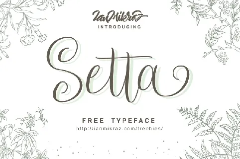 Setta Script Free font