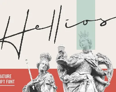 Hellios Signature font