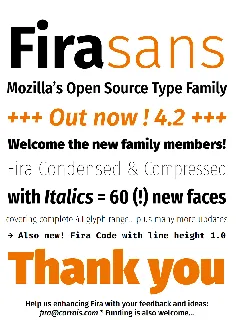 Fira Sans Family font