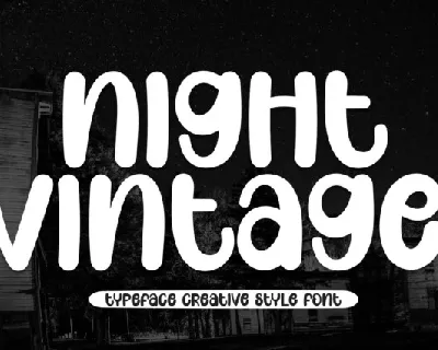 Night Vintage Display font