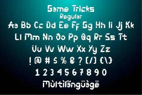 Game Tricks Demo font