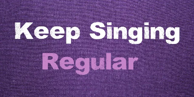 Keep Singing font