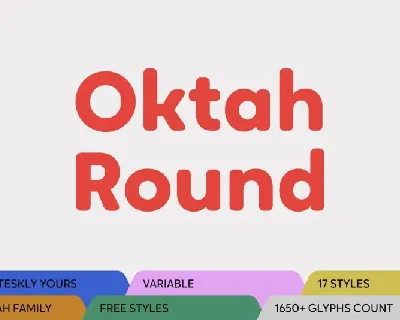 Oktah Round Family font