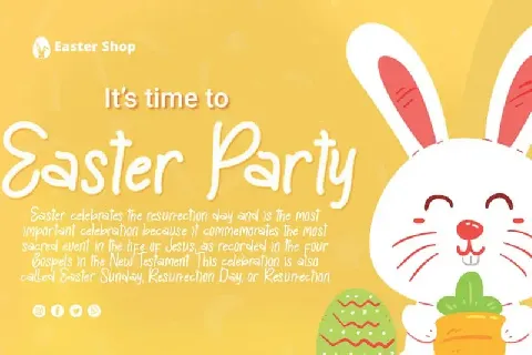 Yellow Easter Display font