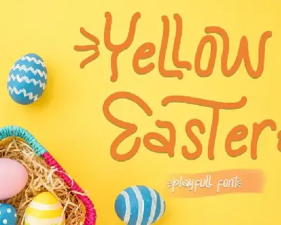 Yellow Easter Display font