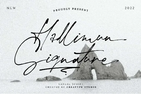 Hallimun Signature font