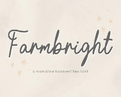 Farmbright font