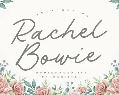 Rachel Bowie Monoline Handwritten font