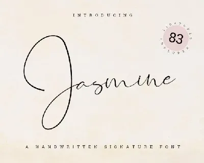 Jasmine Signature font