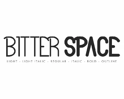 Bitter Space Demo font
