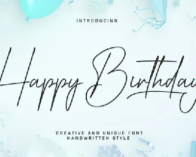 Happy Birthday Script font