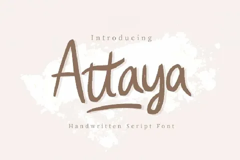 Attaya Handwritten font