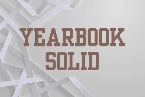 Yearbook font