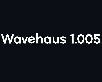 Wavehaus Family Free font