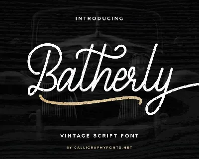 Batherly Demo font