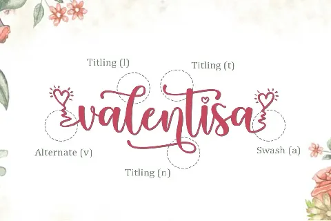 Valentisa - Personal Use font